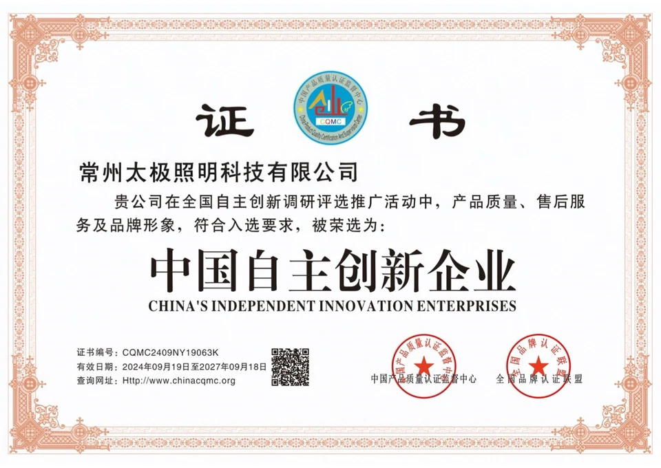 中国自主创新企业（证书）
